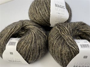 Luxury magic mohair - sort / guld